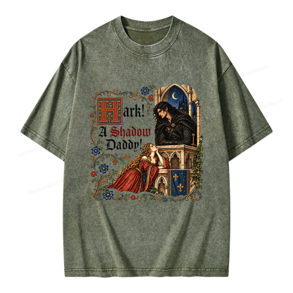 Pagewings Funny Medieval Romantasy Unisex Washed T-shirt