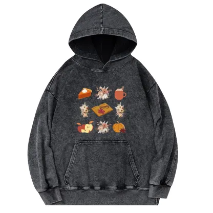 Pagewings Thanksgiving Book Unisex Washed Hoodie