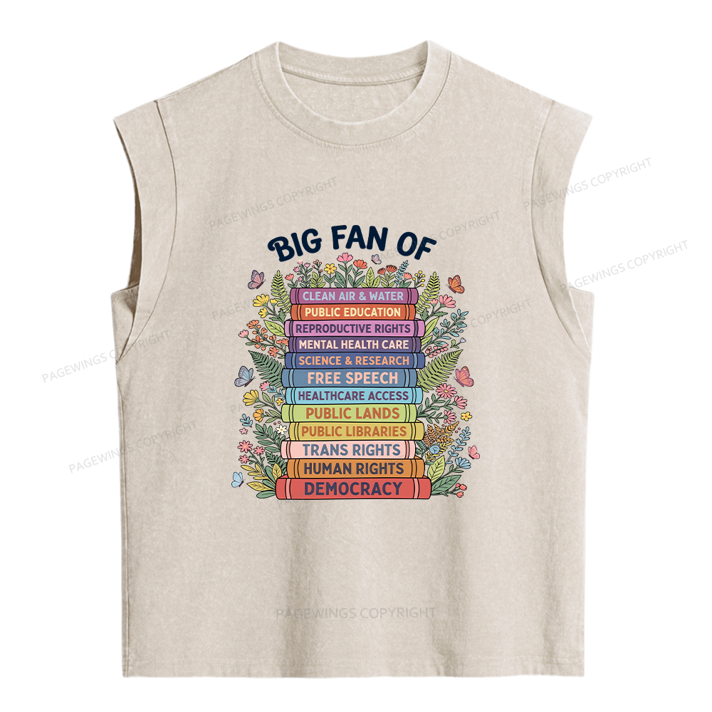 Pagewings Progressive Book Women's Washed Tank Top