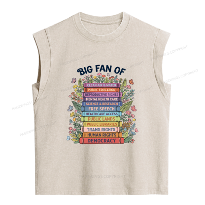 Pagewings Progressive Book Women's Washed Tank Top