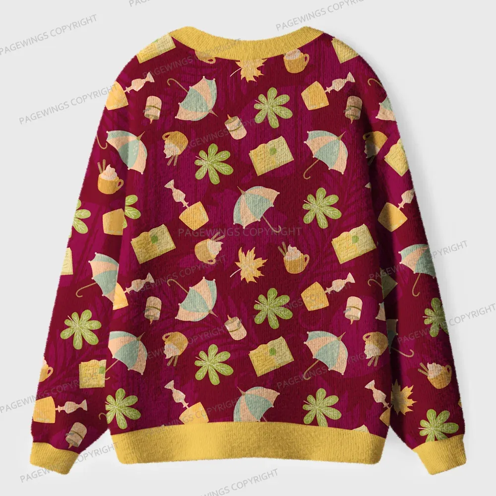 Pagewings Cozy Reading Unisex Ugly Cardigan Sweaters