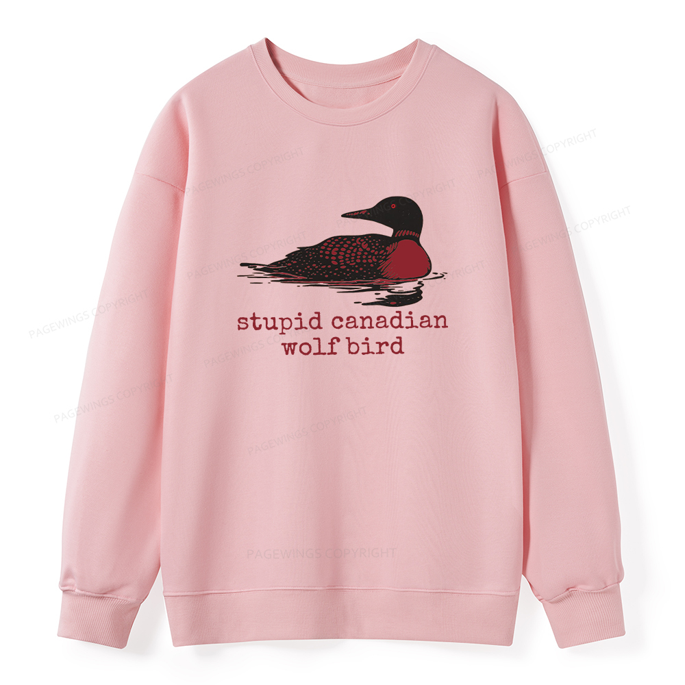 Pagewings Stupid Canadian Wolf Bird Unisex Classic Sweatshirt