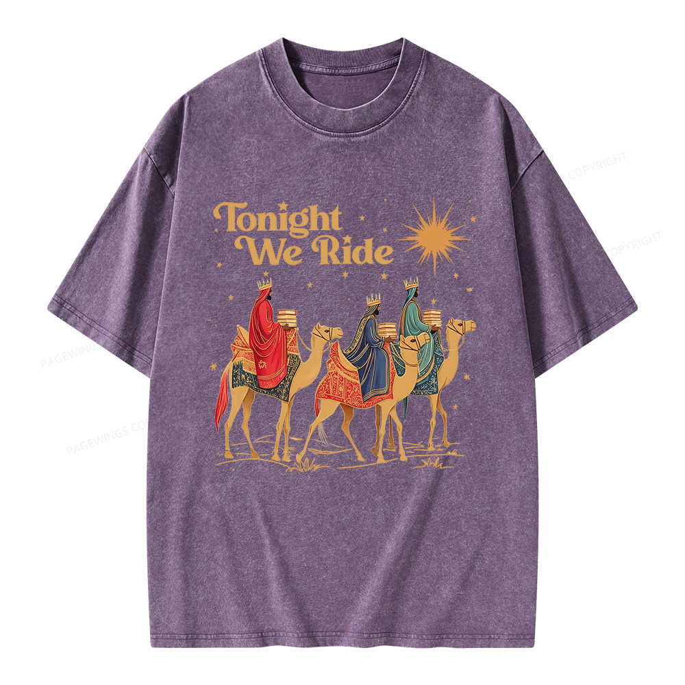 Pagewings Tonight We Ride Unisex Washed T-shirt