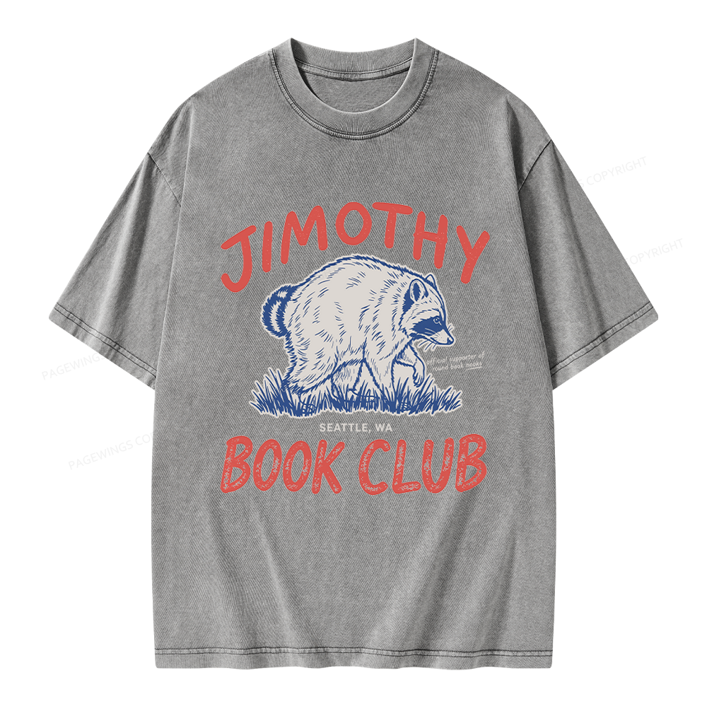 Pagewings Jimothy Book Club Unisex Washed T-shirt