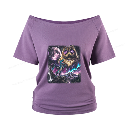 Pagewings Sci Fi Books Lover Women Off Shoulder T-shirts