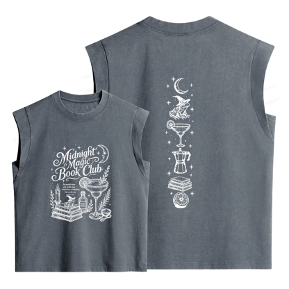 Pagewings Midnight Magic Book Club Women's Washed Tank Top
