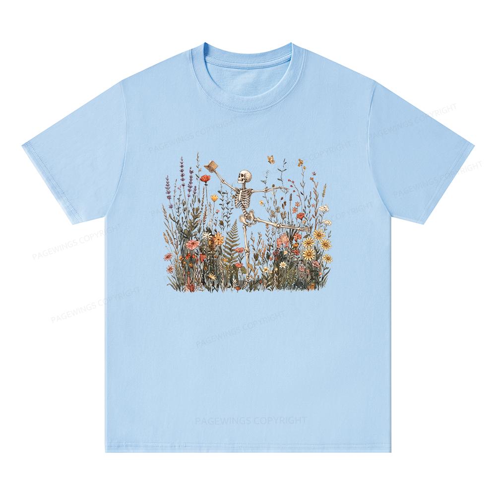 Pagewings Skeleton Reading Unisex Classic T-shirt
