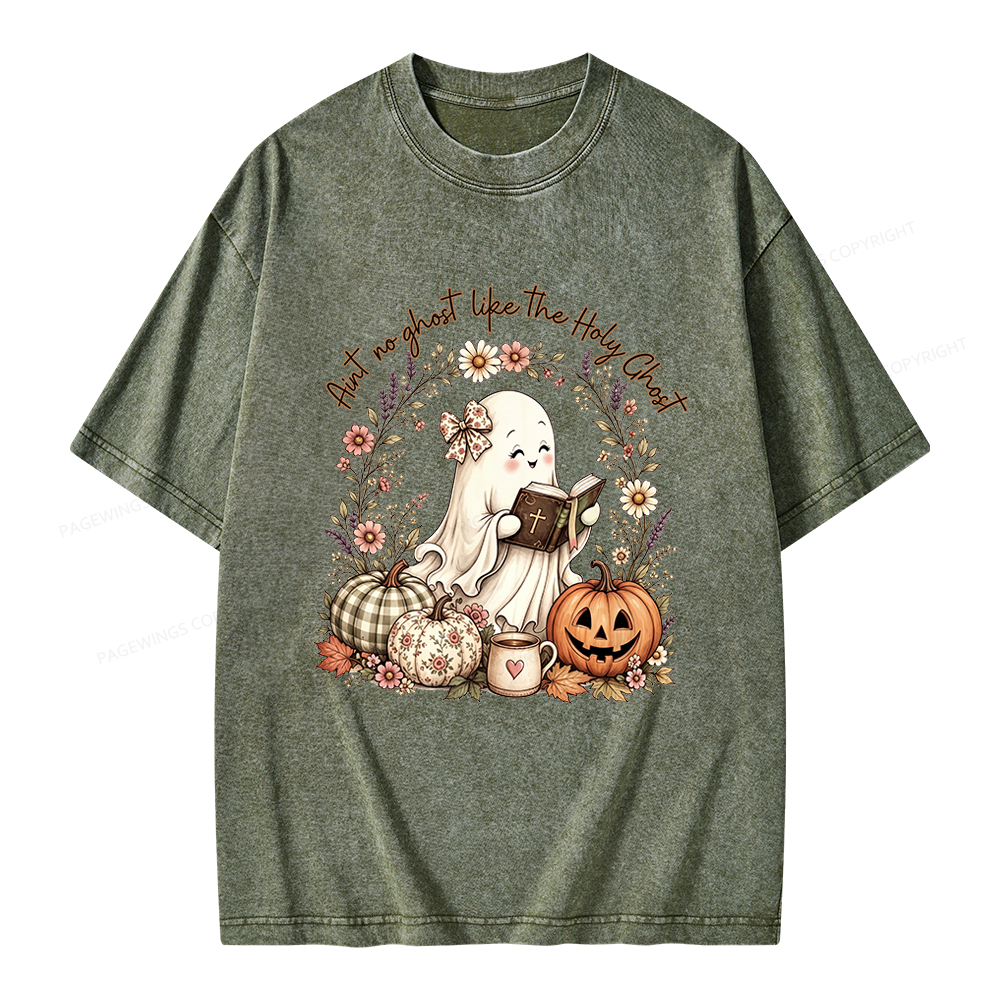 Pagewings Christian Halloween Unisex Washed T-shirt