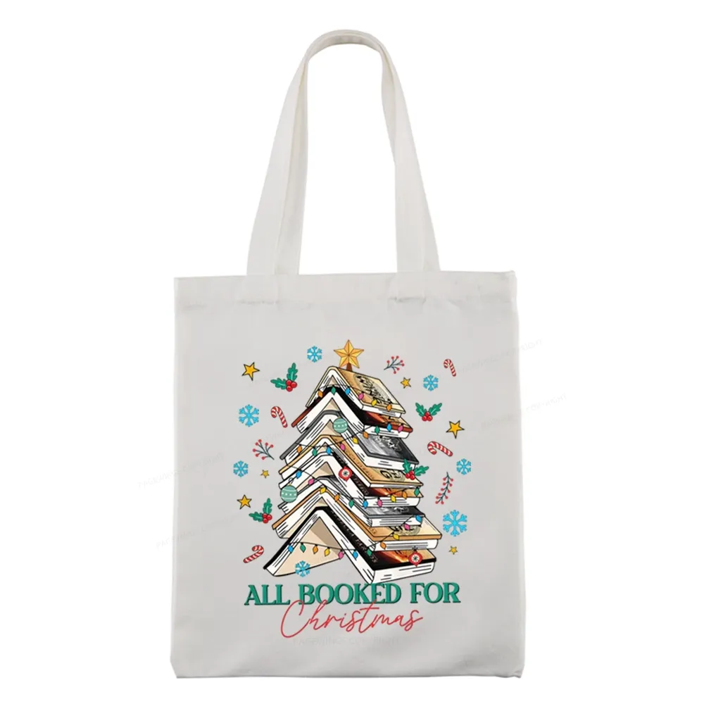 Pagewings Fourth Wing All Booked For Christmas Christmas Tote Bag