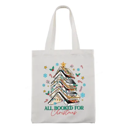 Pagewings Fourth Wing All Booked For Christmas Christmas Tote Bag