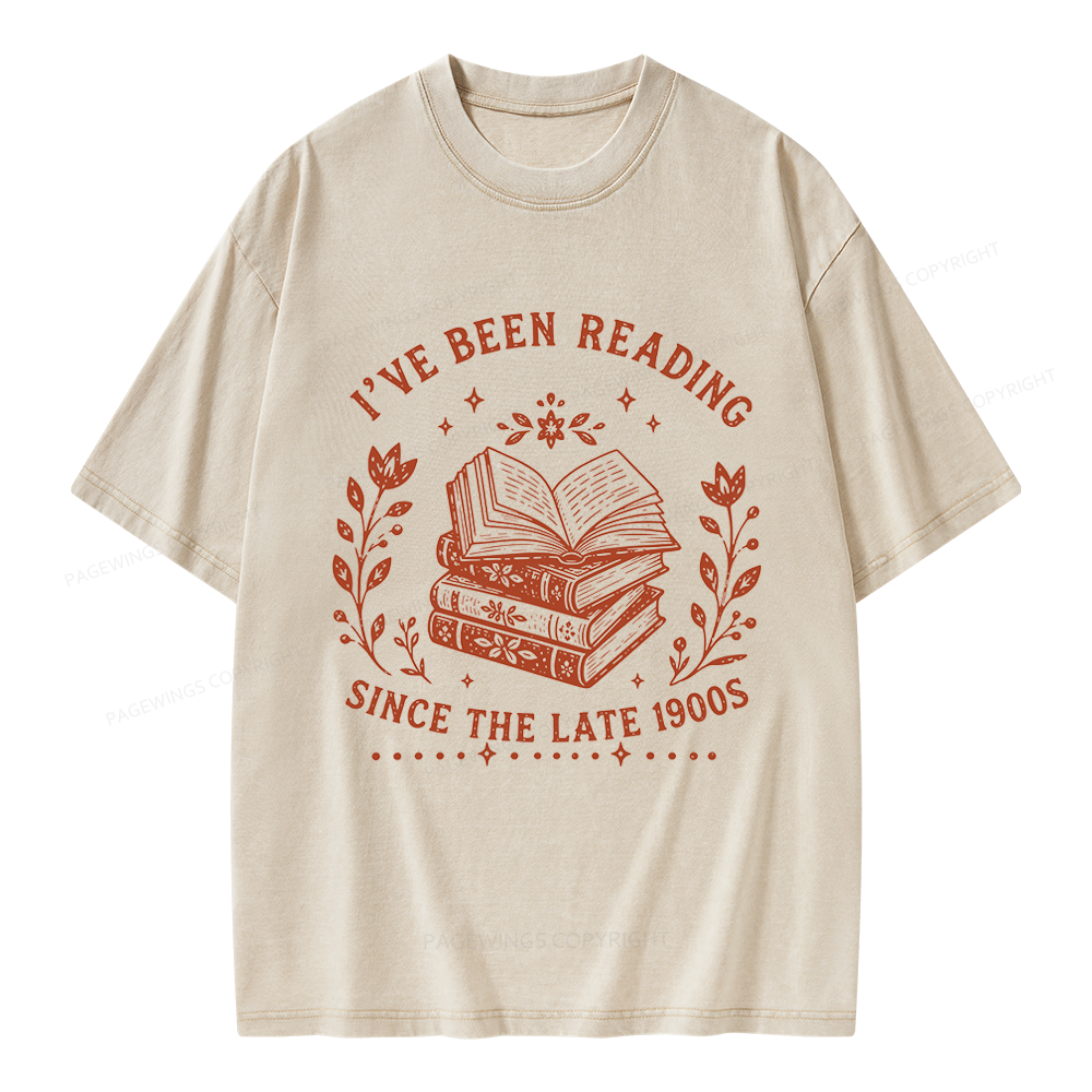 Pagewings I’ve Been Reading Since The Late 1900s Unisex Washed T-shirt
