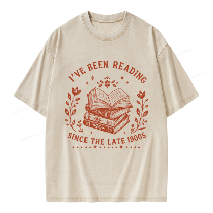 Pagewings I’ve Been Reading Since The Late 1900s Unisex Washed T-shirt