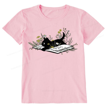 Pagewings Cute Book Cat Unisex Classic T-shirt