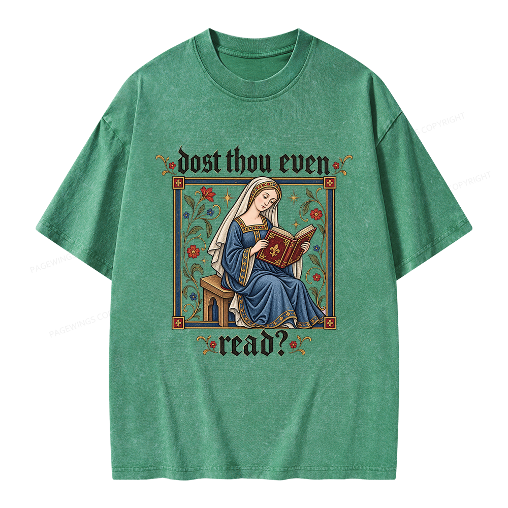 Pagewings Dost Thou Even Read Unisex Washed T-shirt