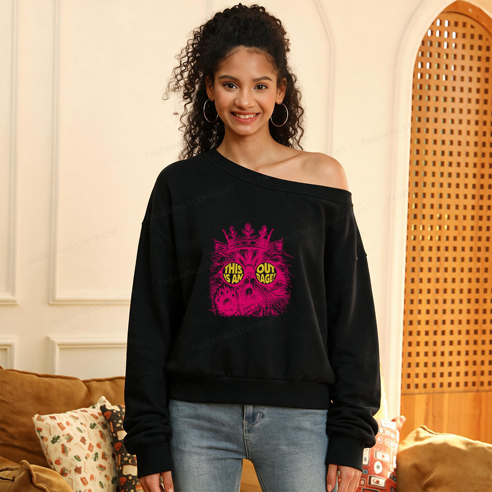 Pagewings Sci-Fi Book Lover Women Off Shoulder Sweatshirt