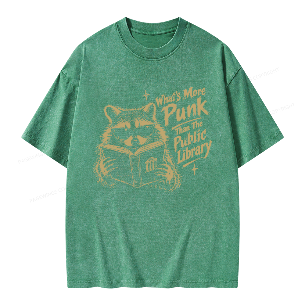 Pagewings What's More Punk Than The Public Library Unisex Washed T-shirt
