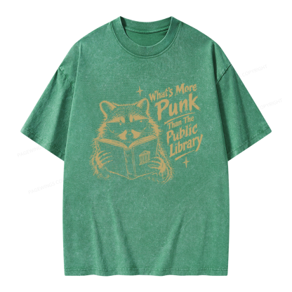 Pagewings What's More Punk Than The Public Library Unisex Washed T-shirt