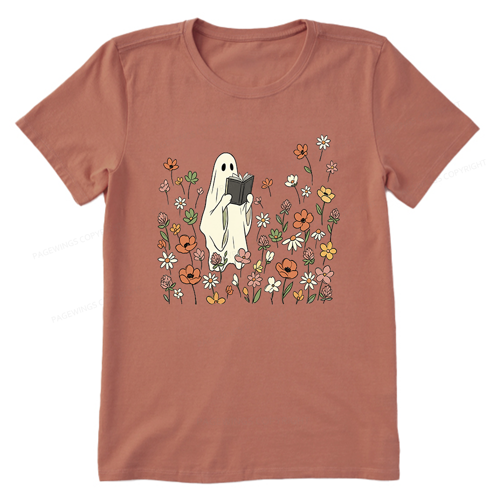 Pagewing Reading Ghost Bookish Unisex Classic T-shirt