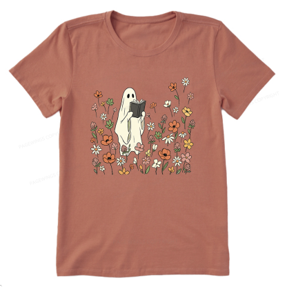 Pagewing Reading Ghost Bookish Unisex Classic T-shirt
