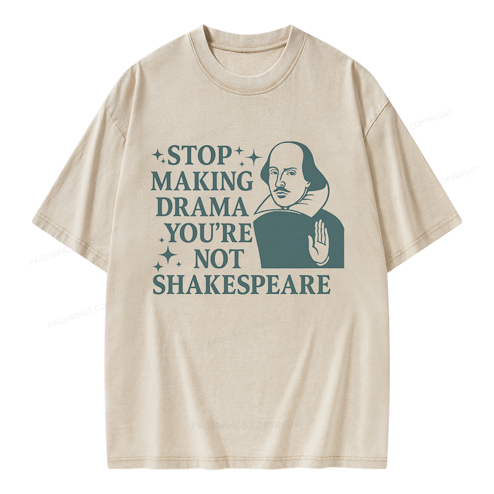 Pagewings Stop Making Drama Unisex Washed T-shirt