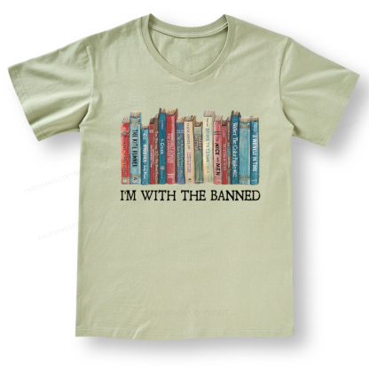 Pagewings I'm With The Banned V-neck T-shirt 