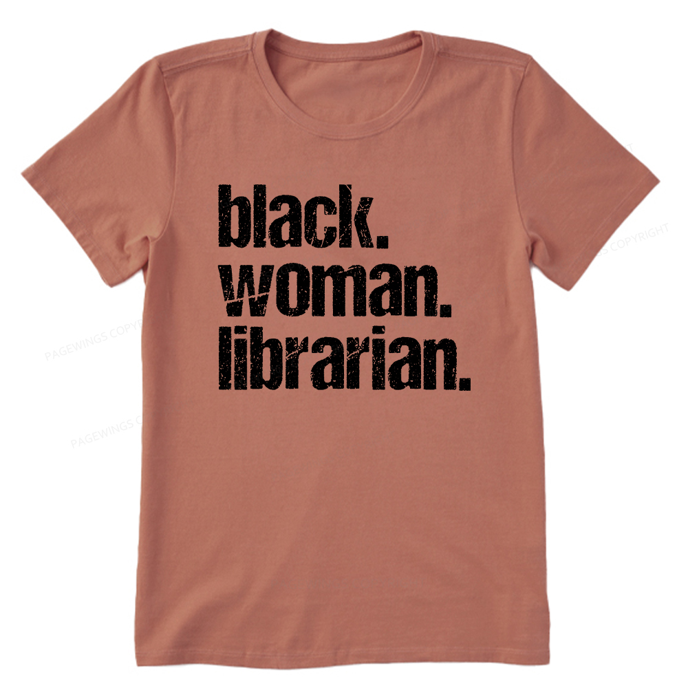 Pagewings Black Woman Librarian Unisex Classic T-shirt