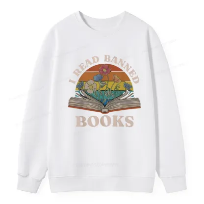 Pagewings I Read Banned Books Unisex Classic Sweatshirt