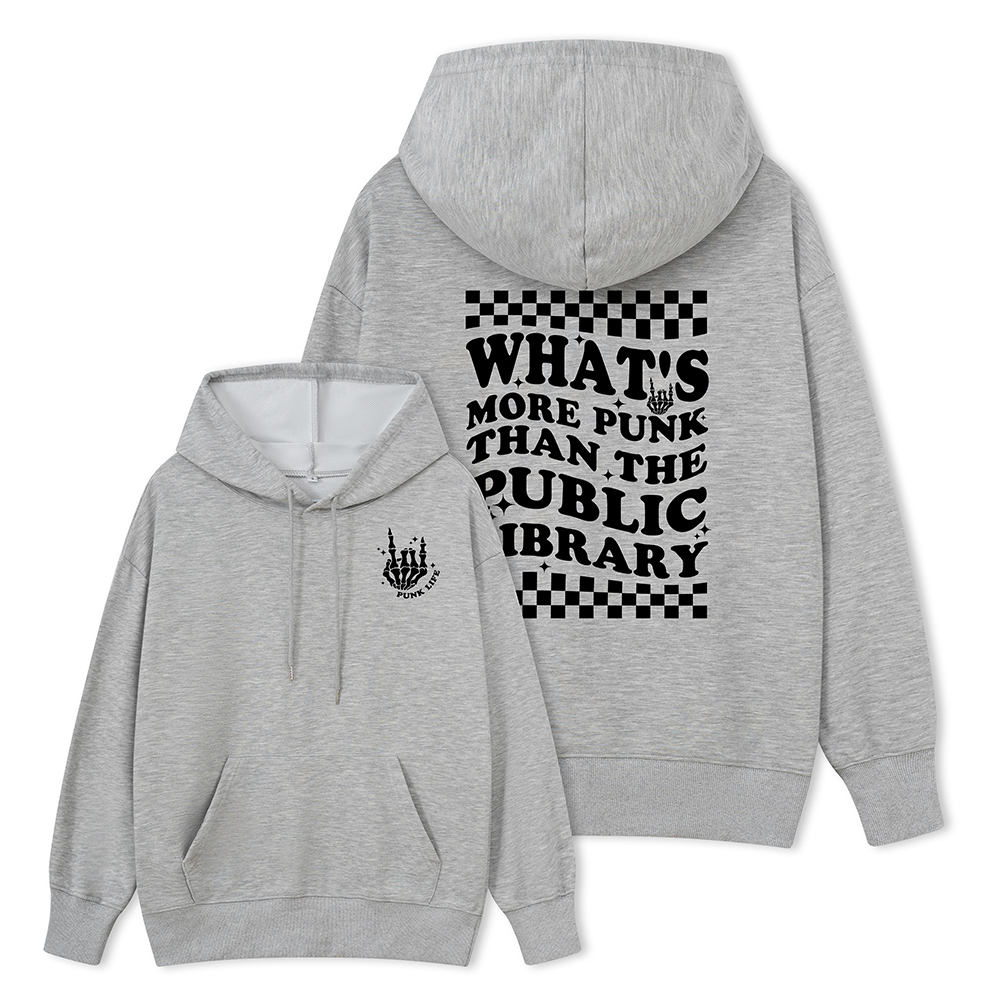 Pagewings punk the public library Unisex Classic Hoodie