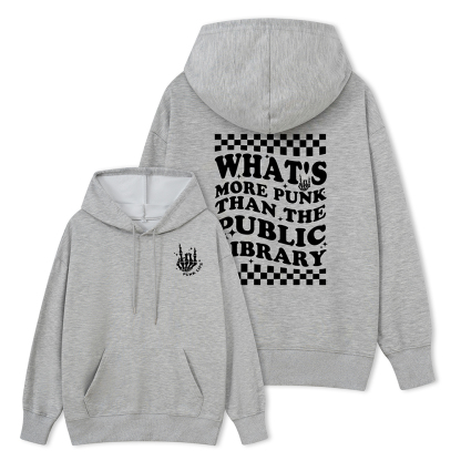Pagewings punk the public library Unisex Classic Hoodie