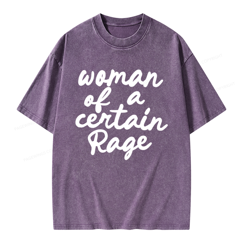 Pagewings Woman of a Certain Rage Unisex Washed T-shirt