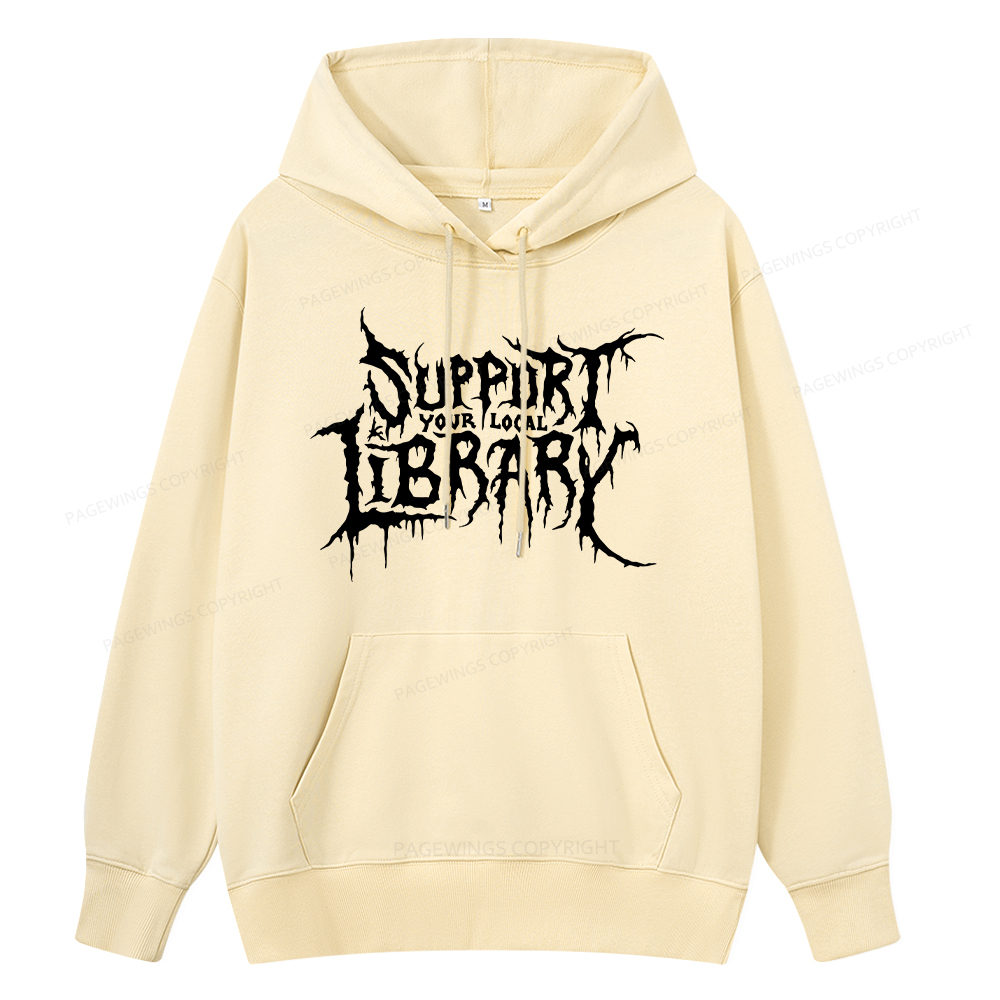 Pagewings Support Your Local Library Unisex Classic Hoodie
