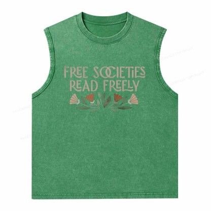 Pagewings Read Freely Unisex Washed Tank Top