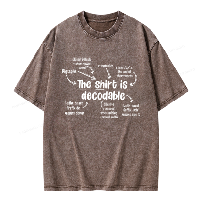 Pagewings The Shirt Is Decodable Unisex Washed T-shirt
