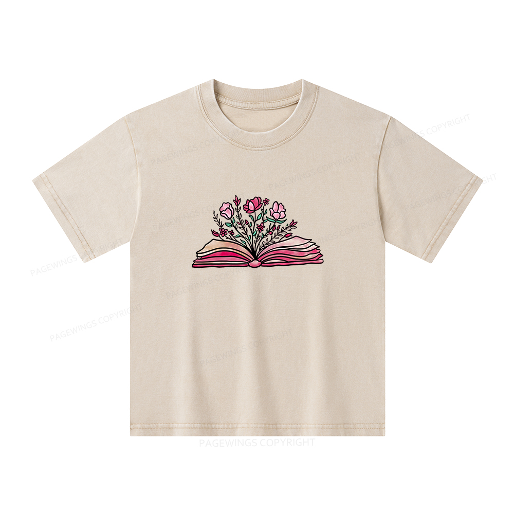 Pagewings Booktrovert Definition Funny Book Lover Unisex Kids Washed T-shirt