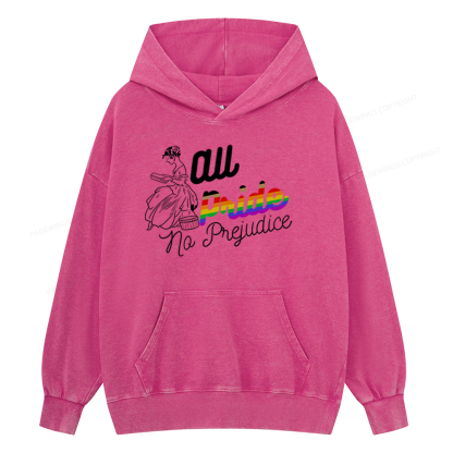 Pagewing All Pride No Prejudice Unisex Washed Hoodie
