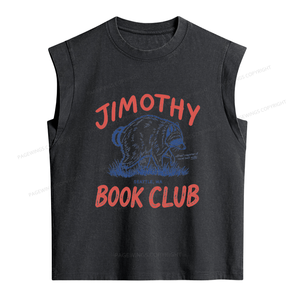 Pagewings Jimothy Book Club Women's Washed Tank Top