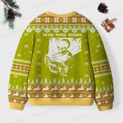 Pagewings Read More Books Unisex Ugly Knit Sweatshirt