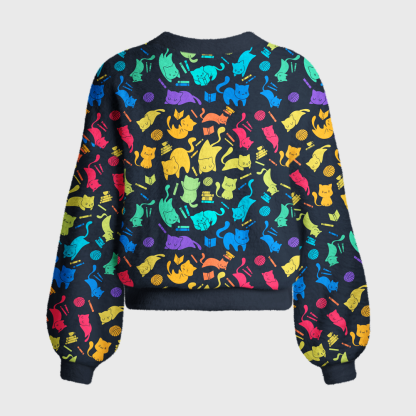 Pagewings Reading Cat 7012X Women's Cardigan Sweater