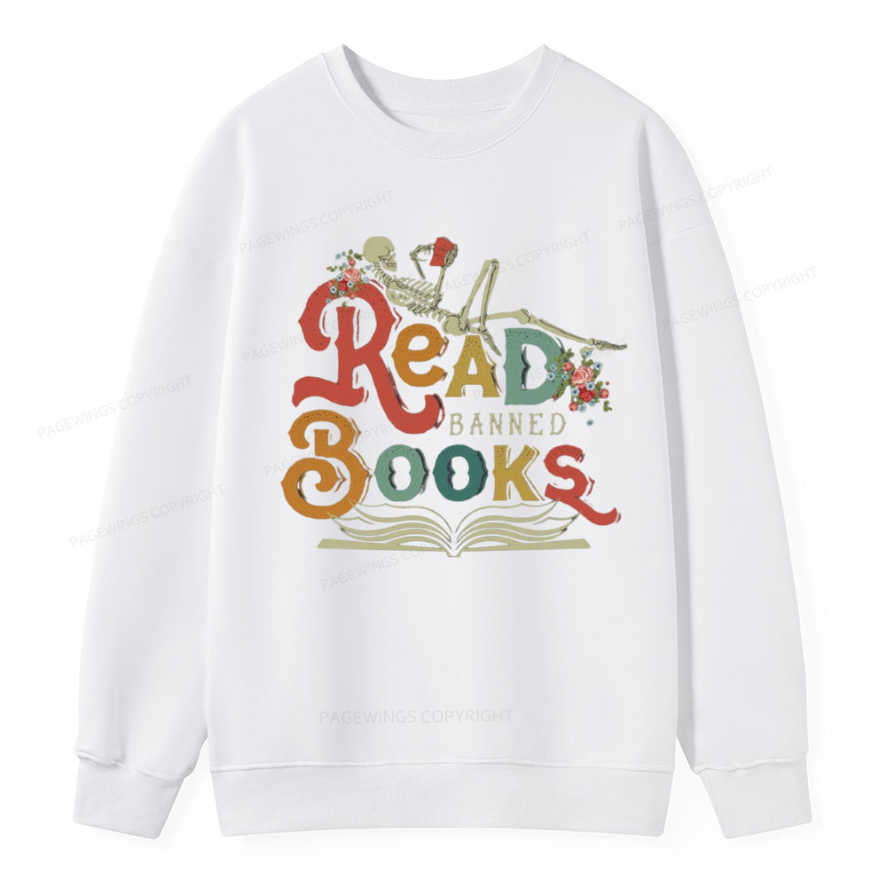 Pagewings Read Banned Books Unisex Classic Sweatshirt