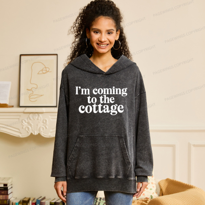 Pagewings I'm Coming To The Cottage Unisex Washed Hoodie