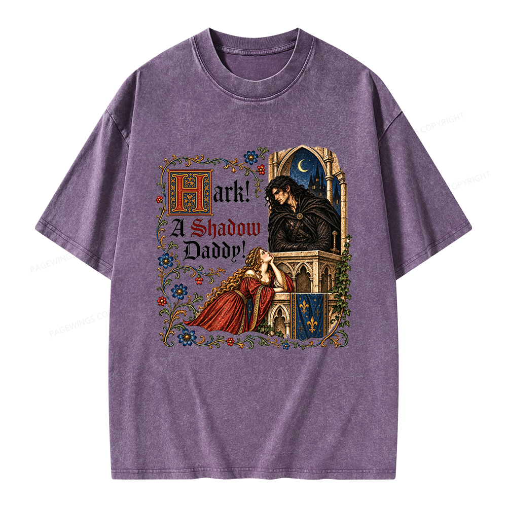 Pagewings Funny Medieval Romantasy Unisex Washed T-shirt