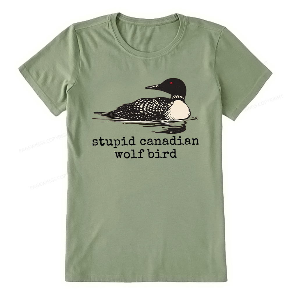 Pagewings Stupid Canadian Wolf Bird Unisex Classic T-shirt