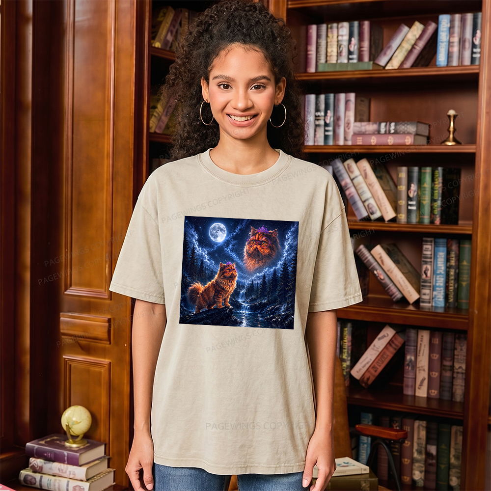 Pagewings Sci Fi Books Lover Unisex Washed T-shirt