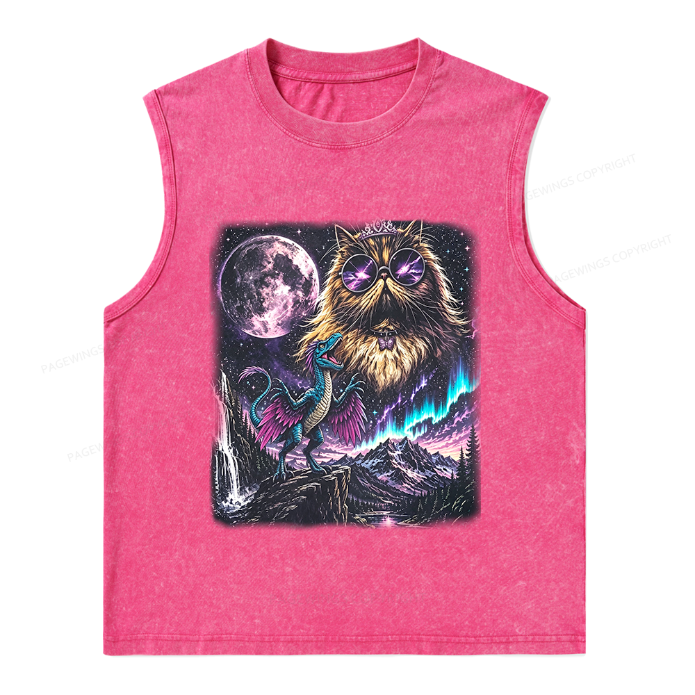 Pagewings Sci Fi Books Lover Unisex Washed Tank Top
