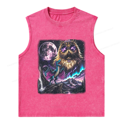 Pagewings Sci Fi Books Lover Unisex Washed Tank Top