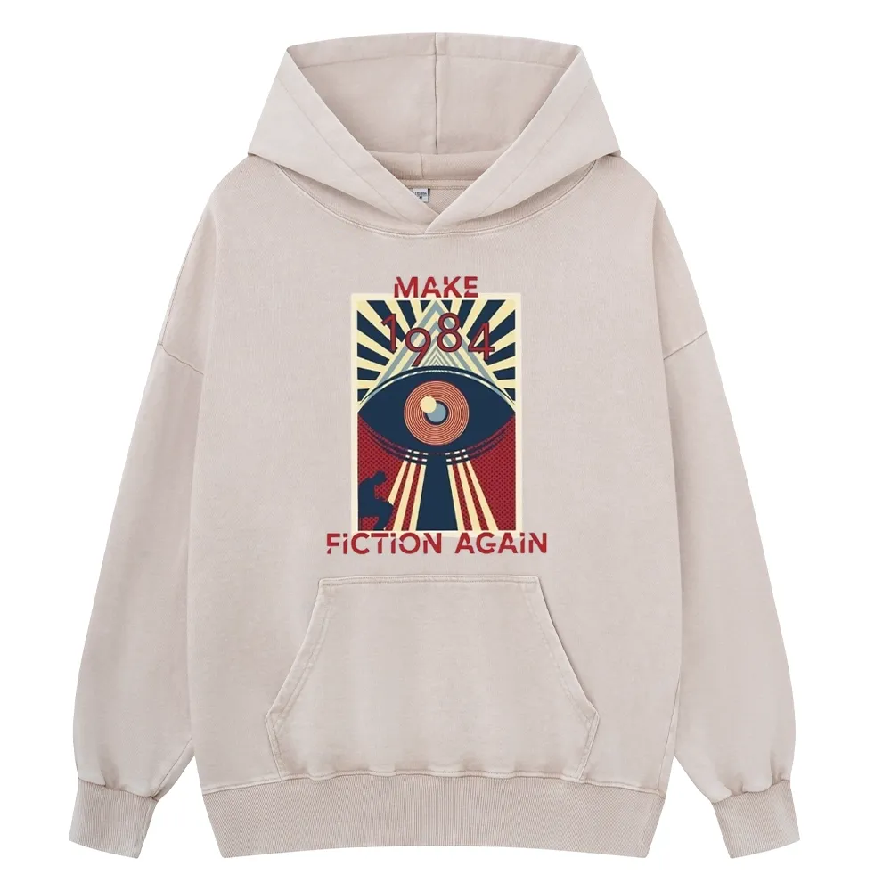 Pagewings Nineteen Eighty-Four Unisex Washed Hoodie
