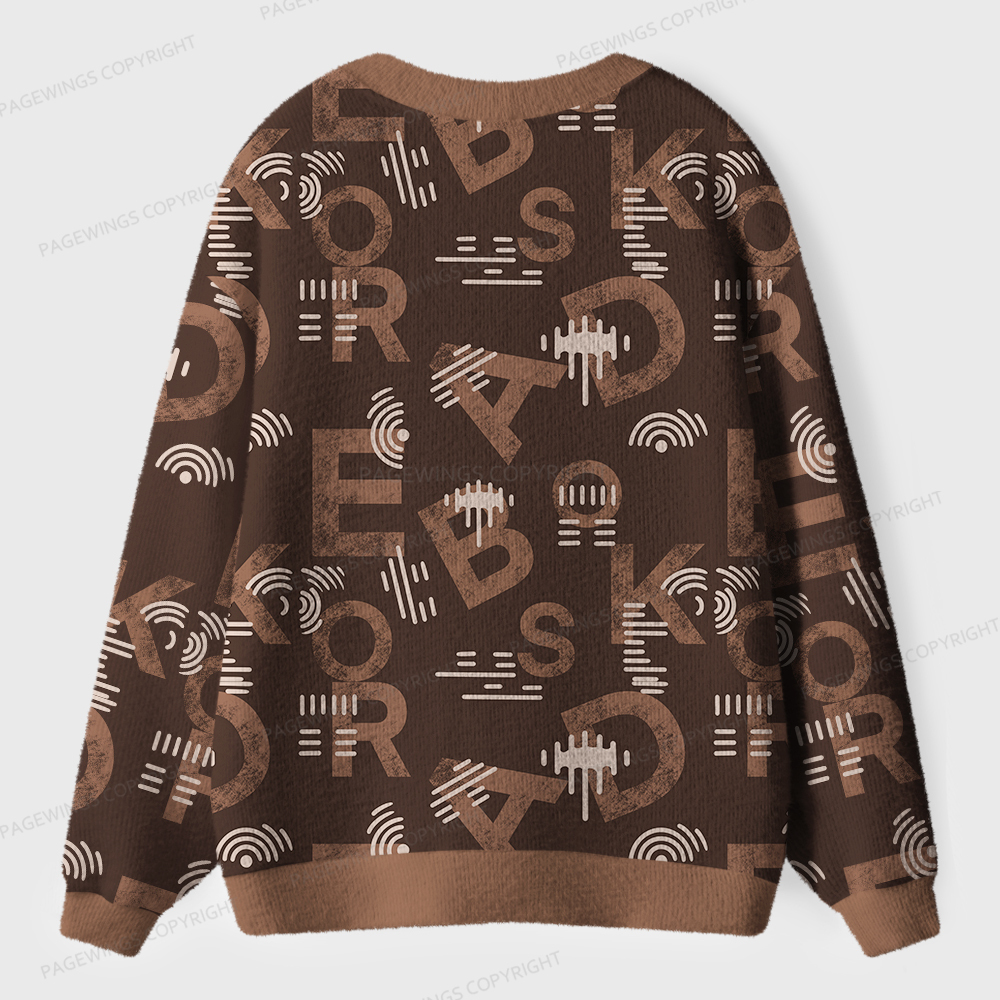 Pagewings Books Unisex Ugly Cardigan Sweaters