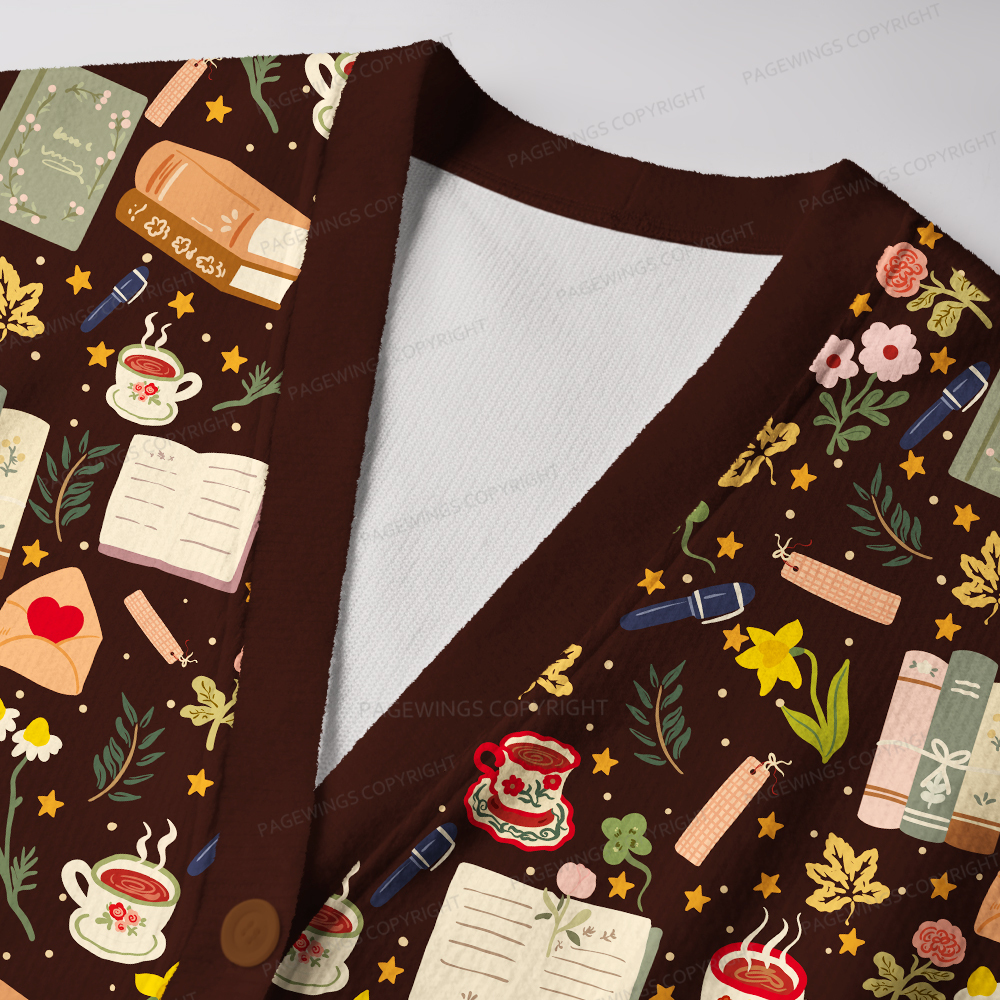 Pagewings Cozy Reading Unisex Cardigan Sweaters