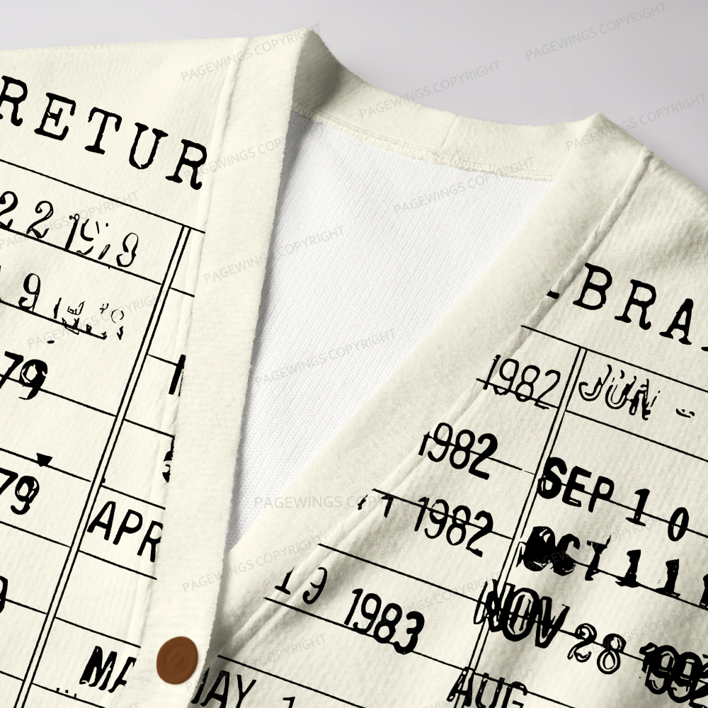 Pagewings Library Card Unisex Ugly Cardigan Sweaters