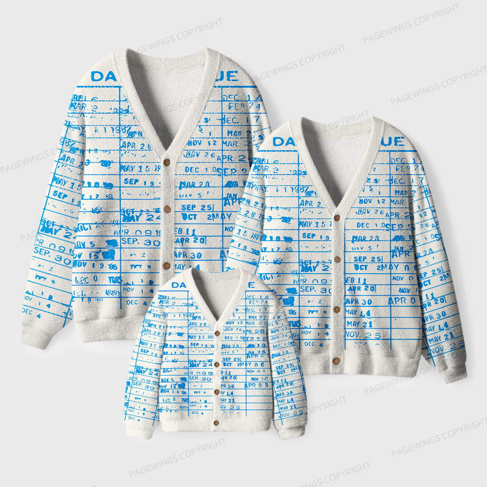 Pagewings Library Card Unisex Ugly Cardigan Sweaters